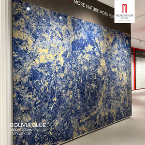 Dalles en <span class=keywords><strong>pierre</strong></span> frittée 1200x2700mm, 6mm, polies, Saphir Nari Bleu, <span class=keywords><strong>pour</strong></span> revêtement mural - Product Image 2