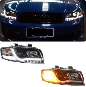 Conjunto de <span class=keywords><strong>Faros</strong></span> Delanteros LUFENG para <span class=keywords><strong>Audi</strong></span> A4B6 2001-2005, <span class=keywords><strong>Faros</strong></span> Delanteros de Xenón LED Modificados con Ojo de Ángel - Product Image 1