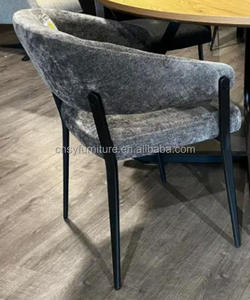Chaises de salle à manger de style nordique, meubles modernes pour la maison, <span class=keywords><strong>fauteuil</strong></span> en métal avec panneau MDF pour le salon - Product Image 3