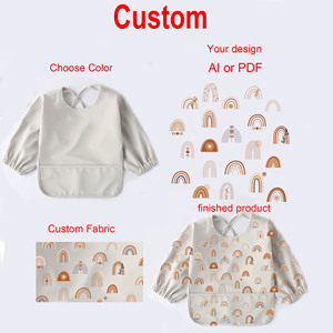 Babero Impermeable para Bebé con Diseño Personalizado SC 2022, Baberos Tipo Bandana con Mangas y Recolector de Derrames - Product Image 3