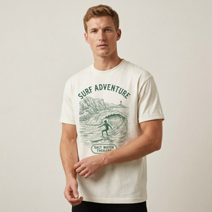 Camiseta de manga corta para hombre con estampado de vida silvestre de Mudassar Sports, corte regular, cuello redondo, informal, de algodón. - Product Image 2