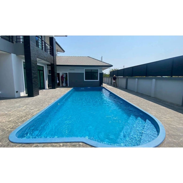 Customized Hotel Leak Proof Above Ground Fiberglass Rectangle Pool with Easy Install and Steps for Garden Use
