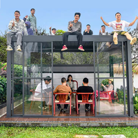 Pergola Moderne Rétractable d'Extérieur en Aluminium, Tente de Jardin, Pavillon Imperméable Pare-Soleil pour Pelouse, Terrasse, Villa, Parc