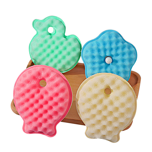 Natural Bath Shower Sponge Cute Shapes Natural Kids Bath Sponges for Exfoliating Kitchen Cleaning Sponge