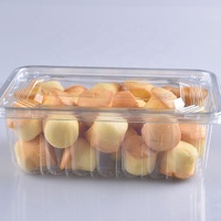 Boîte d'emballage jetable transparente en PET recyclé pour pâtisseries, gâteaux, desserts à emporter, boulangerie, pain et biscuits