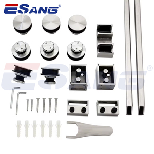 Kit de quincaillerie en verre pour salle de bain ESANG 8-12MM Ss304 douche <span class=keywords><strong>porte</strong></span> <span class=keywords><strong>coulissante</strong></span> raccord en verre - Product Image 4