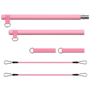 Kit <span class=keywords><strong>de</strong></span> barres <span class=keywords><strong>de</strong></span> Pilates portables à 2 sections avec bandes <span class=keywords><strong>de</strong></span> résistance en TPE pour l'entraînement à domicile-Jambes Hip Waist Arm Squats Exercise <span class=keywords><strong>bar</strong></span> <span class=keywords><strong>De</strong></span> Pilate - Product Image 5