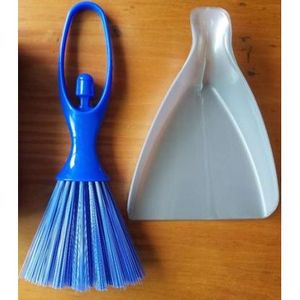 Angel <b>Brush</b> Dustpan Set Blue Plastic <b>Cleaning</b> Tool For Home Use - Product Image 1