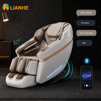 Fauteuil de massage électrique Shiatsu personnalisable en cuir PU de luxe avec masseur de pieds et de jambes, fauteuil inclinable intelligent à gravité zéro pour la santé