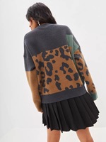 Damen Rundhals-Cardigan in Unifarben, Acryl-Strick, Knitterfrei, Einlaufsicher, Lässiger Oversize-Schnitt, Lange Ärmel, Für Alle Jahreszeiten