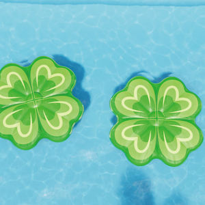 Hot summer four leaf clover play commercial pool toys floats inflatable floating row for swimming pool