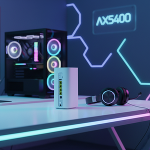 เราเตอร์ MegaTower AX5400 <span class=keywords><strong>WiFi</strong></span> 6 Gigabit โมเด็มใหม่ 5G/4G 2.4G/5G เสาอากาศในตัว 4 ต้น ไฟร์วอลล์ & VPN สำหรับสำนักงานและบ้าน ใช้ไฟ 12V-จีน - Product Image 1
