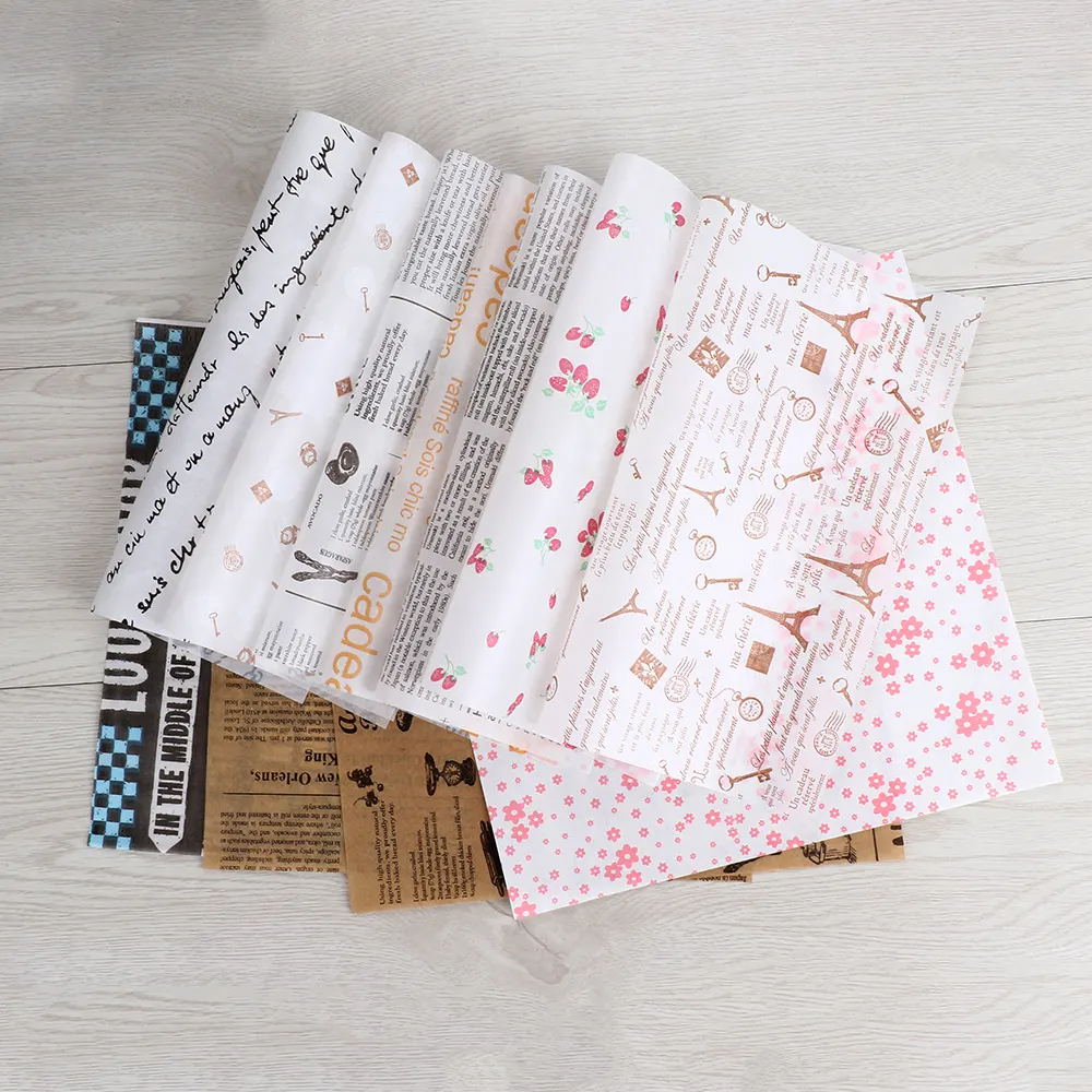 Thin Gift Present Tissue Wrapping Art Paper Colorful/white Craft Paper Custom Silicone Offset Printing Virgin Wood Pulp CU 17gsm