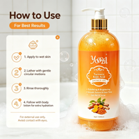 Gel Douche Exfoliant Éclaircissant au Curcuma et à l'Acide Kojique 1000ML OEM/ODM pour une Peau Lumineuse et Éclatante