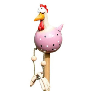 Adornos de Resina para Jardín con Forma de Gallina de Ojos Grandes y Patas Largas, Estilo Primaveral, Estilo Dibujos Animados, para Patio - Product Image 5