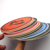 Sous-verre en papier rond absorbant et imperméable, écologique, avec logo personnalisé, épaisseur 3/5 mm, pour tasses à café et boissons à domicile