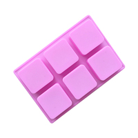 064 Werks bestand 6 Hohlräume Rechteckform Silikon kuchen form DIY Seifen herstellungs formen Silikon kerzen formen Silikon harz bpa f