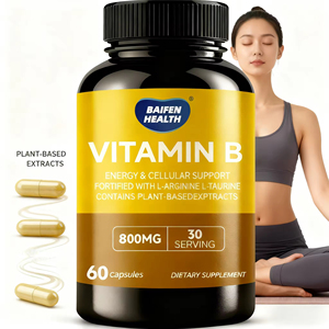 OEM/ODM Capsules de soutien cellulaire énergétique à la vitamine B pour adultes L-Arginine L-Taurine pour le soulagement du stress et le soutien immunitaire 60 capsules par - Product Image 2