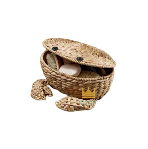 Handmade Cute crab-shaped storage <b>basket</b> with lid for decorating children's rooms <b>Cheap</b> Price - Product Image 3