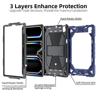 Casing Tablet Pelindung Silikon Heavy Duty dengan Tali Bahu untuk iPad Pro 13 M5 2025