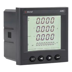AMC96L-E4/KC 96*96mm Three Phase Panel Mounted Energy Meter CE Approval Power Consumption Measuring Device Digital AC Power