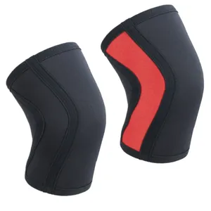 Customized Logo Size Weightlifting Powerlifting Compression Neoprene Knee Sleeves 7 Mm