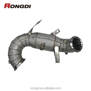 Colector de escape de acero inoxidable de 200 celdas de alto flujo para Mercedes-Benz AMG A45/A45S W177 con escudo térmico de 1.5 mm de espesor - Product Image 4