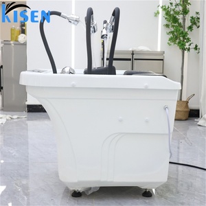 Kisen Bac de lavage de cheveux économique pour salon, avec circulation d'eau, pour spa capillaire, sans tuyauterie, de bonne qualité pour les marchés US, UE, AU - Product Image 5