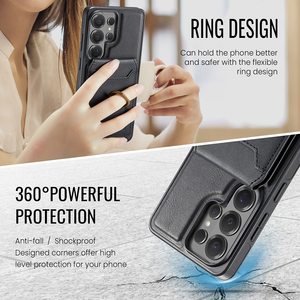 Étui portefeuille détachable pour Samsung S26 Ultra/S26 Plus/S26 avec support rotatif, blocage RFID, charge sans fil - Product Image 4