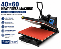 Presse à chaud numérique 40x60 110V 220V haute pression pour sublimation, machine d'impression de t-shirts avec plateau coulissant en option