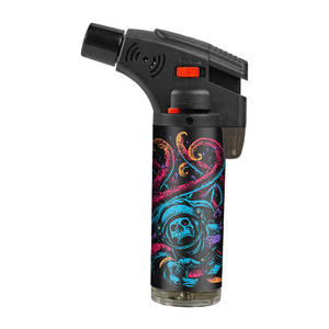 Nouveauté 2024 Briquets à flamme inclinée personnalisés Design personnalisé Briquets en plastique coupe-vent rechargeables Bon marché pour cadeaux - Product Image 3