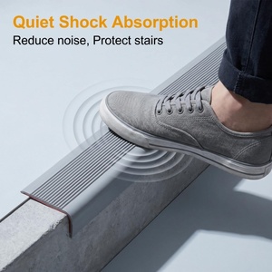 Self Adhesive L Shape PVC Rubber Anti Slip <b>Stair</b> <b>Nosing</b> Step <b>Edge</b> Trim <b>Stair</b> Tread Protector For Indoor Outdoor Staircase - Product Image 5