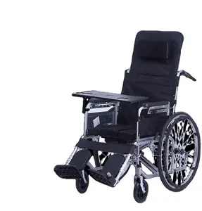 Sedie a rotelle portatili pieghevoli in fabbrica per la casa ospedaliera con pedali staccabili e sedie a rotelle spinte a mano
