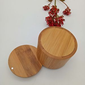 Klassische hölzerne Küche Aufbewahrung sbox <span class=keywords><strong>Set</strong></span> Bambus Salz Pfeffer Gewürz dosen Nachhaltiges klassisches Design für Gewürze - Product Image 3