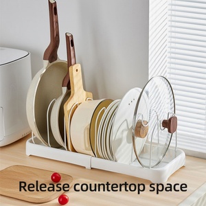 Support de couvercle de pot multifonctionnel, organisateur de rangement pour couvercles, porte-vaisselle amovible pour usage domestique, pour ranger la vaisselle et les ustensiles de table - Product Image 5
