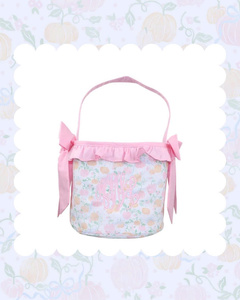 Panier d'Halloween en tissu à monogramme personnalisé, tailles et couleurs sur mesure, sac fourre-tout à volants pour enfants, friandises pour la fête d'Halloween - Product Image 3