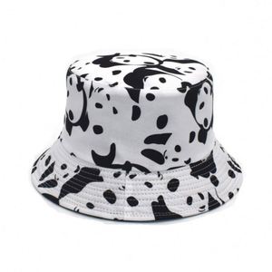 Custom Logo New Fashion Black All Over Cow Print <b>Bucket</b> <b>Hats</b> <b>Reversible</b> Animal Printed Fisherman <b>Hat</b> Promotion Gift - Product Image 4