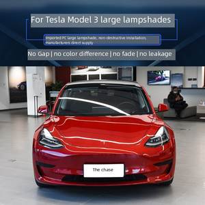 Couvre-phare pour Tesla Model 3 2019-2022 <span class=keywords><strong>Remplacement</strong></span> de la coque de phare Verre transparent Abat-jour sans lentille Phares à <span class=keywords><strong>LED</strong></span> - Product Image 3