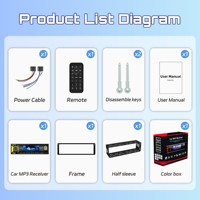 Lecteur MP3 de voiture 1 DIN DSP avec écran TFT, alignement temporel, réglage de phase, 8 RCA pour projets d'amplificateurs externes