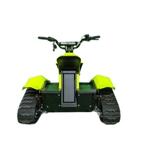 Motoneige électrique ETV-TANK polyvalente à chenilles, idéale pour les sports extrêmes et les terrains accidentés, avec capacité de montée à 60 degrés.