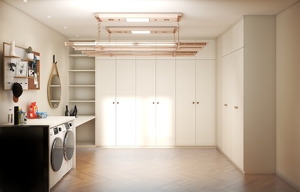 <span class=keywords><strong>Mobile</strong></span> per Lavanderia <span class=keywords><strong>con</strong></span> Lavatrice Integrata, Design Popolare, Grande Capacità di Stoccaggio e Organizzazione - Product Image 6