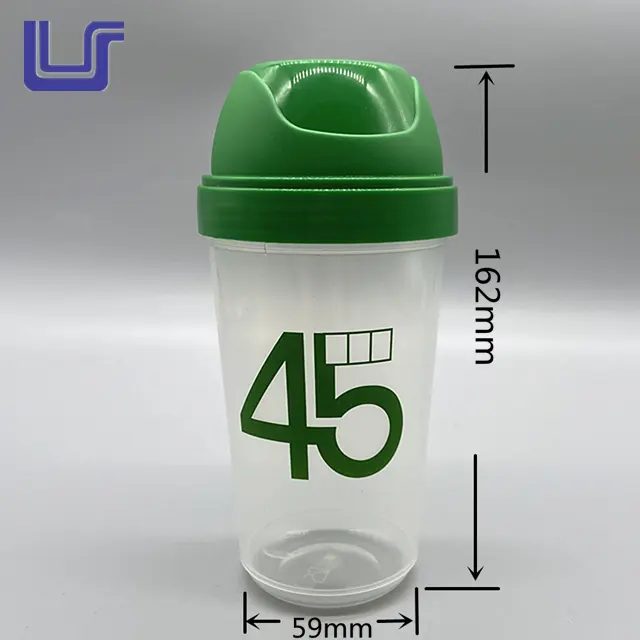 Gym BPA Free Sport Personalised Plastic Protein Christmas Holiday Mix Color 300ml Plastic Water Shaker Bottle