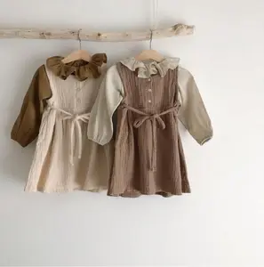 Neue Mode für Kinder Kleidung für Sommer Kinder Kleidung ärmellose Leinen kleider Baby Girl