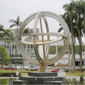 Escultura Moderna de Acero Inoxidable Impermeable de Estilo Art Deco, Decoración Multifuncional Duradera Hecha a Medida para Exteriores - Product Image 4