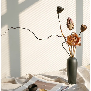 Jarrón de cerámica de flores de pie nórdico moderno Vintage <span class=keywords><strong>Simple</strong></span> con plantas artificiales para decoración del hogar - Product Image 3