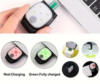 Lampu jepit LED Mini USB dapat diisi ulang, senter kecil luar ruangan lari & Aksesori sepatu