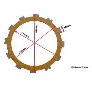 Pièces de moteur de moto plaques de friction d'embrayage pour <span class=keywords><strong>KTM</strong></span> <span class=keywords><strong>950</strong></span> Super Enduro R Supermoto <span class=keywords><strong>Adventure</strong></span> Suzuki RM125 RMZ250 GSX-R600 - Product Image 1