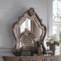 Lit Double Vintage en bois massif, meubles de chambre de mariage Rococo, meubles de maison français Antique sculpté à la main, ensemble de chambre à coucher