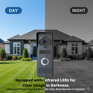 Videoportero <span class=keywords><strong>de</strong></span> <span class=keywords><strong>2</strong></span> Cables con Menú Multi-idioma, Monitor Táctil IPS <span class=keywords><strong>de</strong></span> 7 Pulgadas, 1024*600 HD, IP65 Impermeable, Solo para Villas, <span class=keywords><strong>Precio</strong></span> del Monitor Interior - Product Image 5