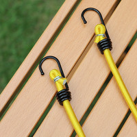 Cordes élastiques en plastique pour le camping en plein air Xw avec crochets 8mm*120cm